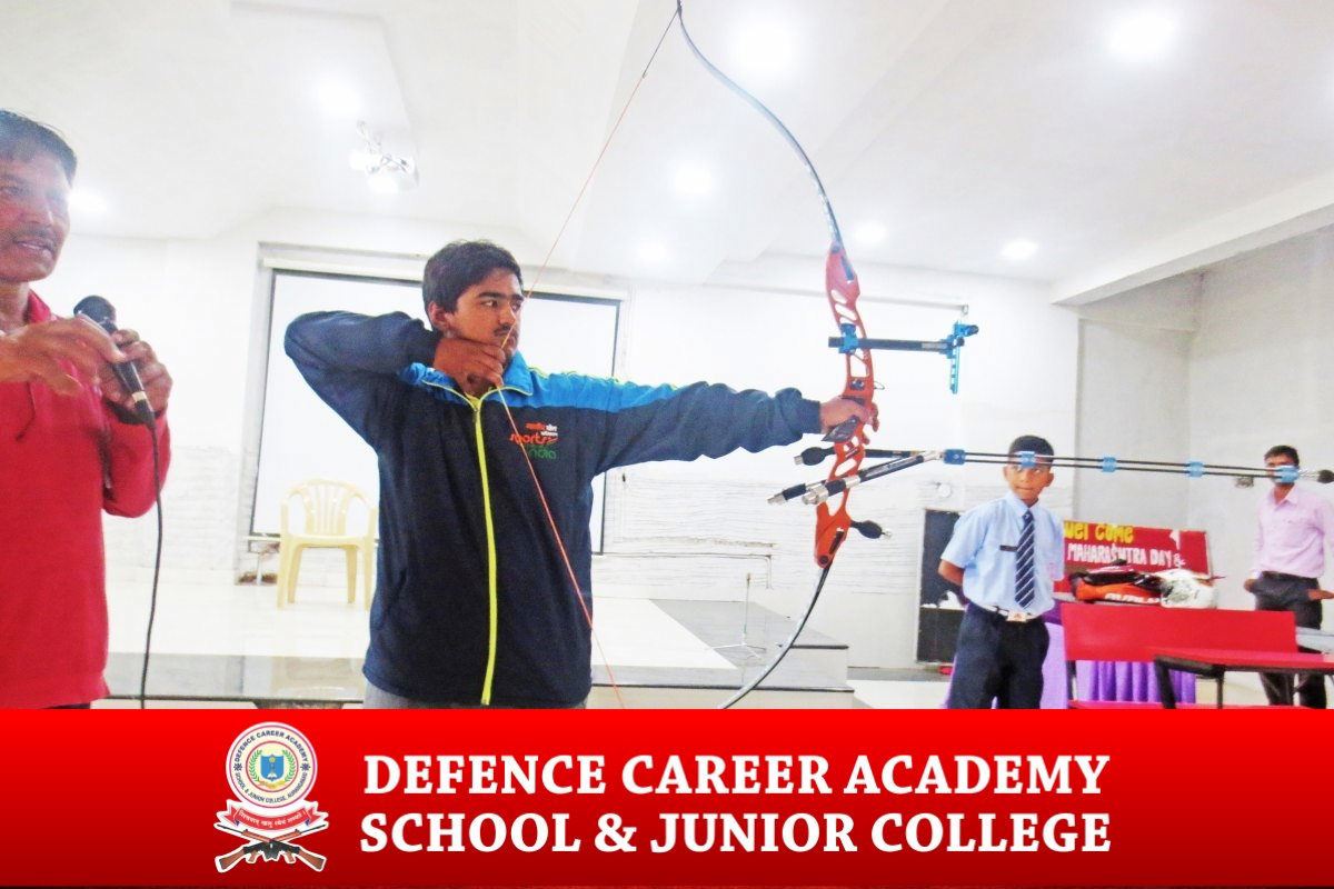 indoor-activities-bow-and-arrow-physical-excercises-dca-academy-best-NDA-training-institute-spi-aurangabad